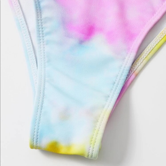 Adorable Tie Dye Swimsuit with Drawstring Front - Picture 7 of 7
